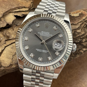 Rolex - Datejust 41 Grey Dia Dial - FULLSET 2024 - Ref. 126334