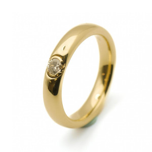 Ring 18kt Gelbgold  mit ca. 0,15ct Brillant