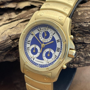 Cartier - Santos Ronde Chrono Gold - Ref. 1500 0